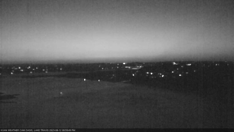 Lake Travis webcam, August 12, 2023 9:00 PM CT