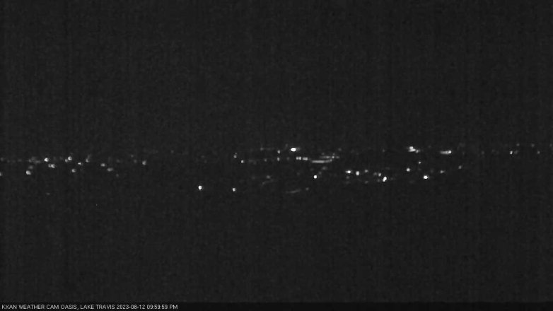 Lake Travis webcam, August 12, 2023 10:00 PM CT