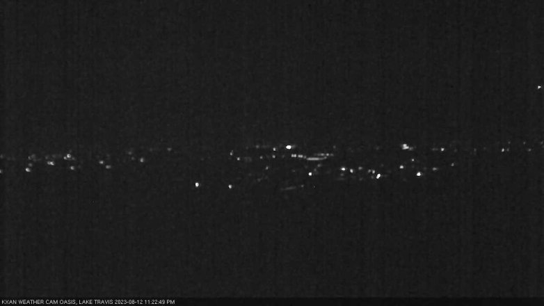 Lake Travis webcam, August 12, 2023 11:25 PM CT