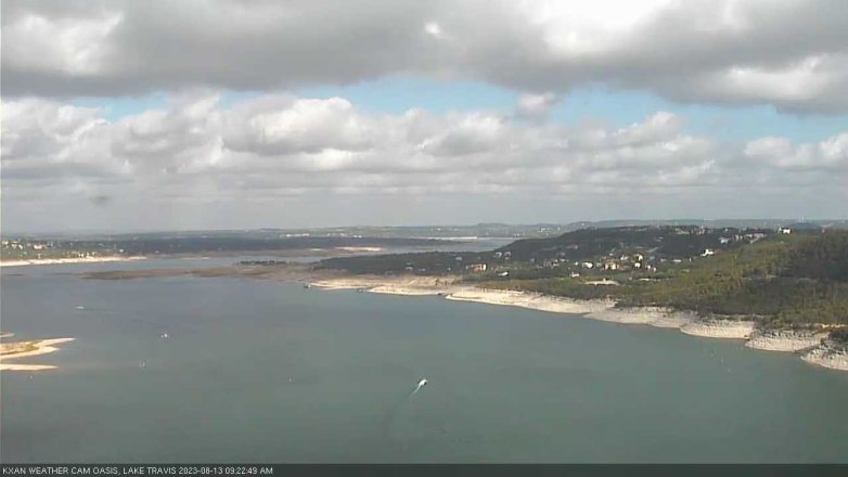Lake Travis webcam, August 13, 2023 9:25 AM CT