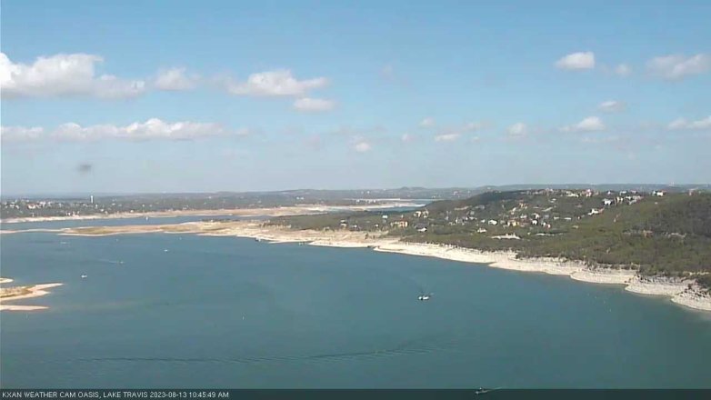 Lake Travis webcam, August 13, 2023 10:45 AM CT