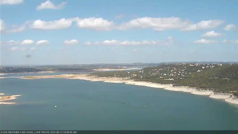 Lake Travis webcam, August 13, 2023 11:00 AM CT