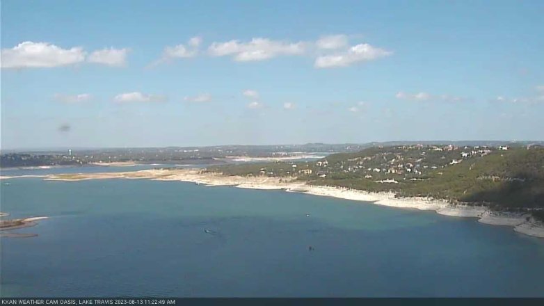Lake Travis webcam, August 13, 2023 11:25 AM CT
