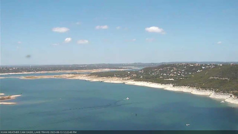 Lake Travis webcam, August 13, 2023 12:25 PM CT