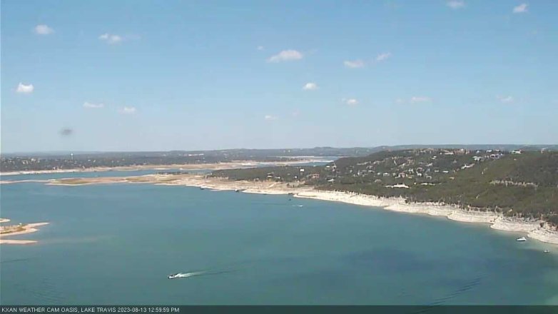 Lake Travis webcam, August 13, 2023 1:00 PM CT