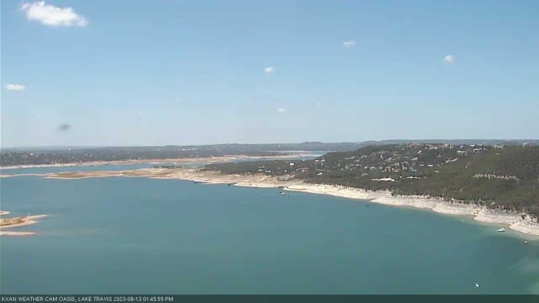 Lake Travis webcam, August 13, 2023 1:45 PM CT
