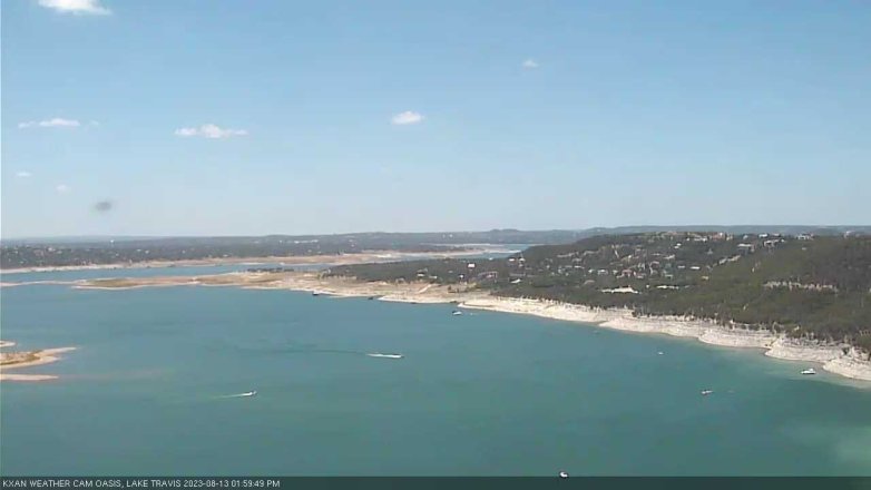 Lake Travis webcam, August 13, 2023 2:00 PM CT