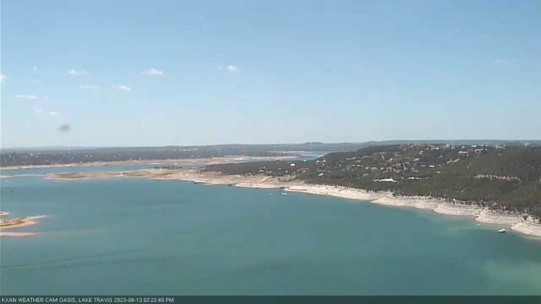Lake Travis webcam, August 13, 2023 2:25 PM CT