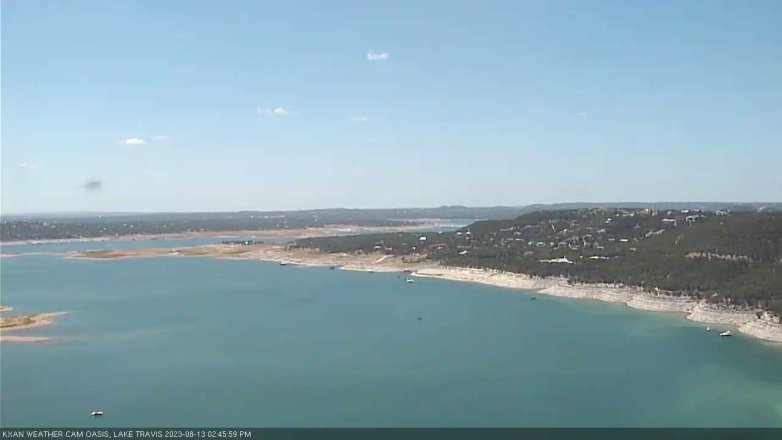 Lake Travis webcam, August 13, 2023 2:45 PM CT