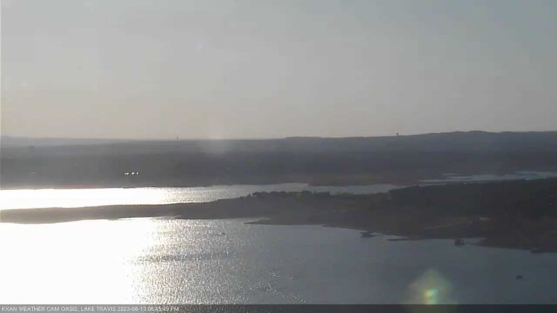 Lake Travis webcam, August 13, 2023 6:45 PM CT