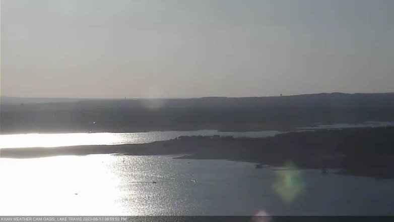 Lake Travis webcam, August 13, 2023 7:00 PM CT