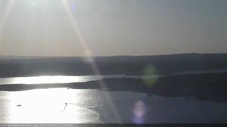 Lake Travis webcam, August 13, 2023 7:25 PM CT