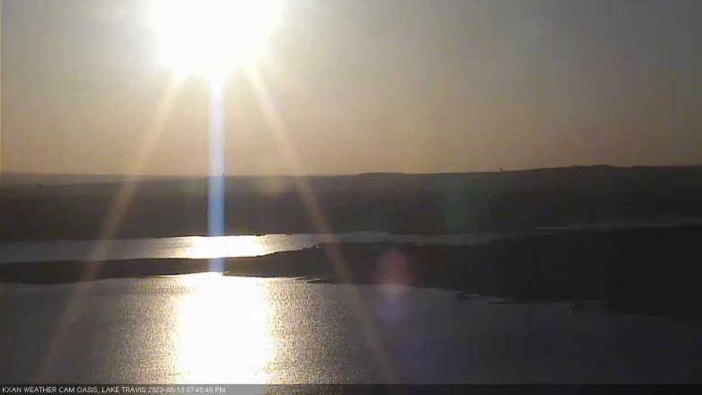 Lake Travis webcam, August 13, 2023 7:45 PM CT