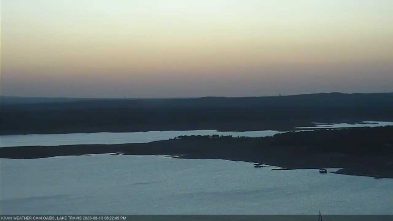 Lake Travis webcam, August 13, 2023 8:25 PM CT