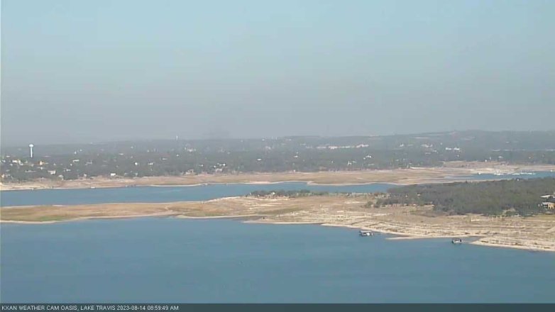 Lake Travis webcam, August 14, 2023 9:00 AM CT