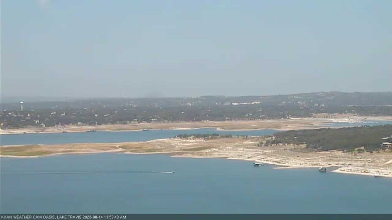 Lake Travis webcam, August 14, 2023 12:00 PM CT