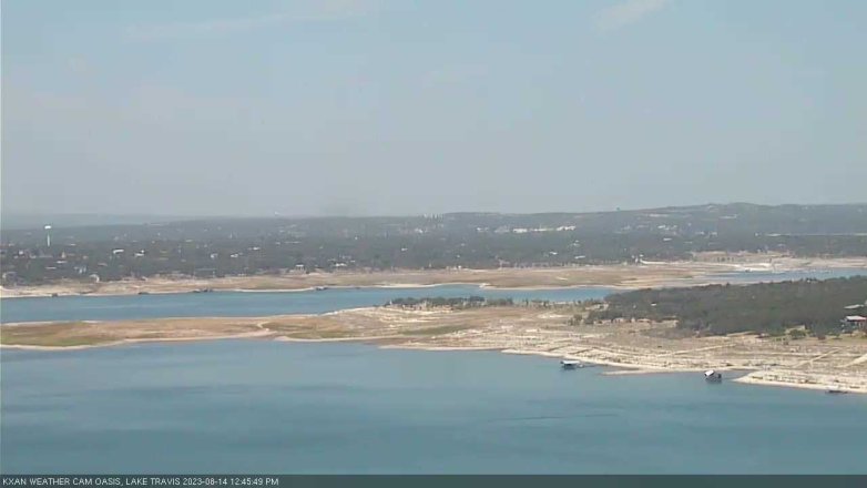 Lake Travis webcam, August 14, 2023 12:45 PM CT