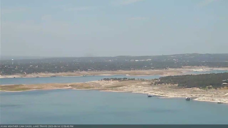 Lake Travis webcam, August 14, 2023 1:00 PM CT