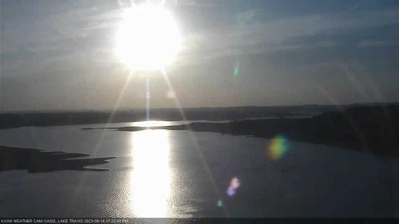 Lake Travis webcam, August 14, 2023 7:25 PM CT