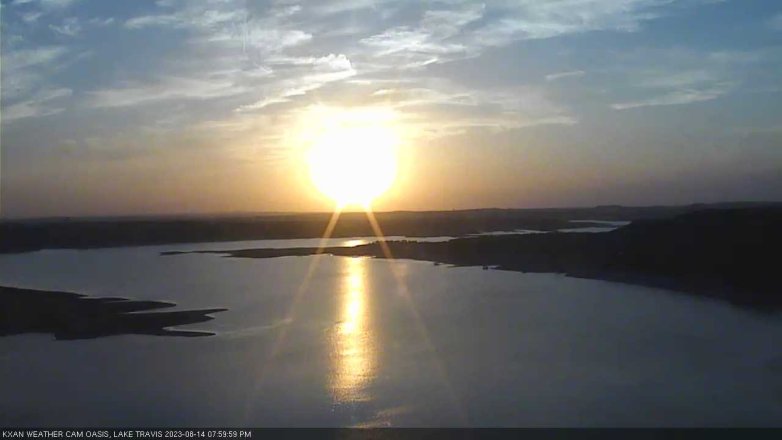Lake Travis webcam, August 14, 2023 8:00 PM CT