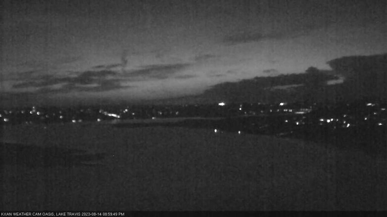 Lake Travis webcam, August 14, 2023 9:00 PM CT