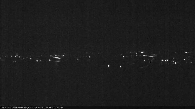 Lake Travis webcam, August 14, 2023 10:45 PM CT