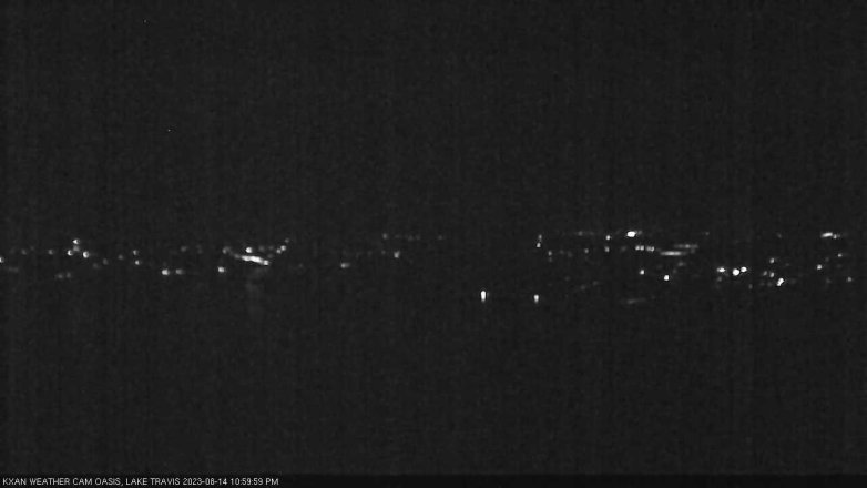 Lake Travis webcam, August 14, 2023 11:00 PM CT