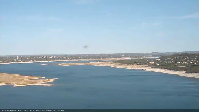 Lake Travis webcam, August 15, 2023 9:25 AM CT