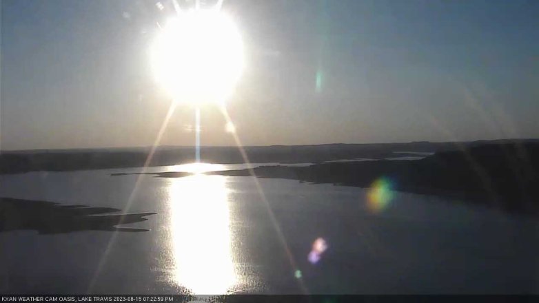 Lake Travis webcam, August 15, 2023 7:25 PM CT