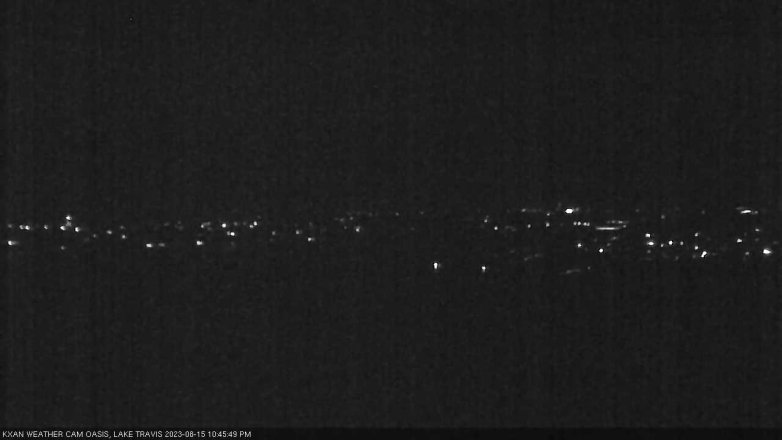 Lake Travis webcam, August 15, 2023 10:45 PM CT