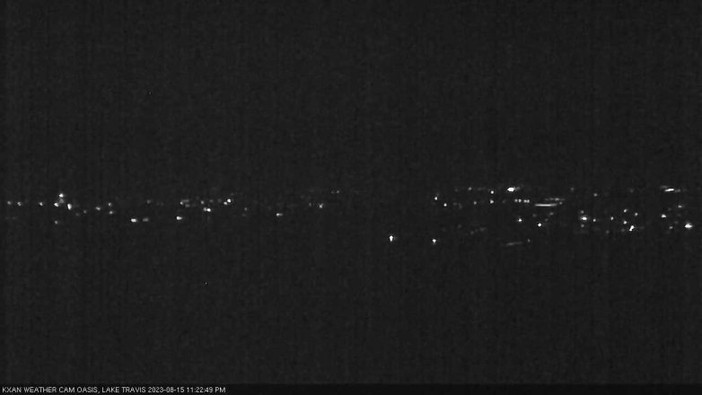 Lake Travis webcam, August 15, 2023 11:25 PM CT
