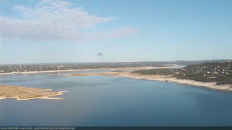 Lake Travis webcam, August 16, 2023 9:00 AM CT