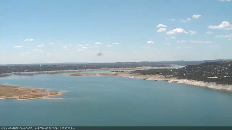 Lake Travis webcam, August 16, 2023 2:45 PM CT