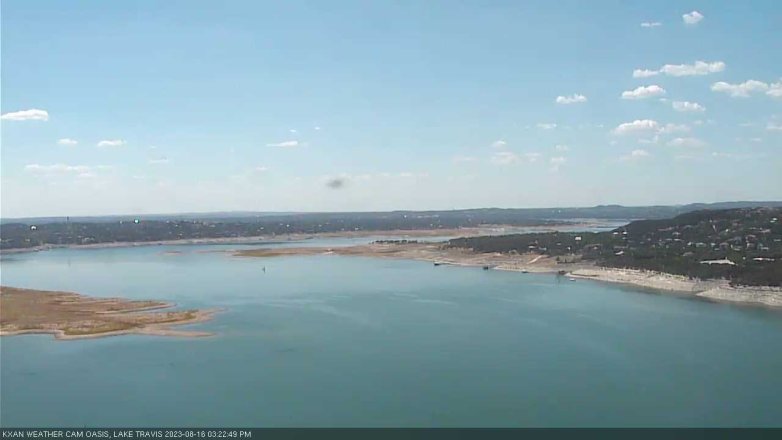 Lake Travis webcam, August 16, 2023 3:25 PM CT
