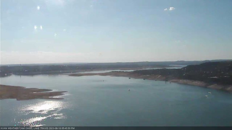 Lake Travis webcam, August 16, 2023 5:45 PM CT