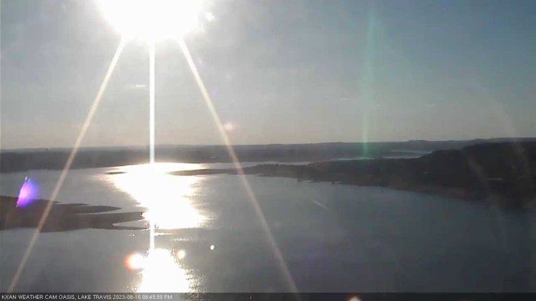 Lake Travis webcam, August 16, 2023 6:45 PM CT