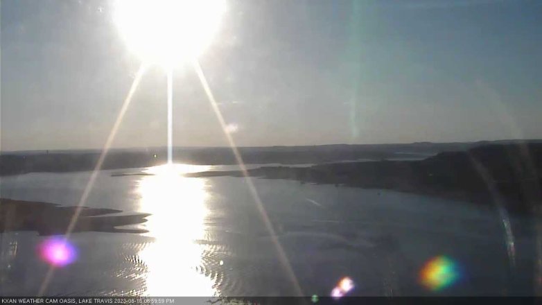 Lake Travis webcam, August 16, 2023 7:00 PM CT