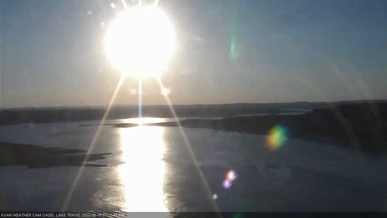 Lake Travis webcam, August 16, 2023 7:25 PM CT