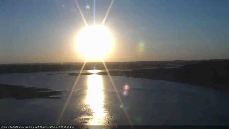 Lake Travis webcam, August 16, 2023 7:45 PM CT