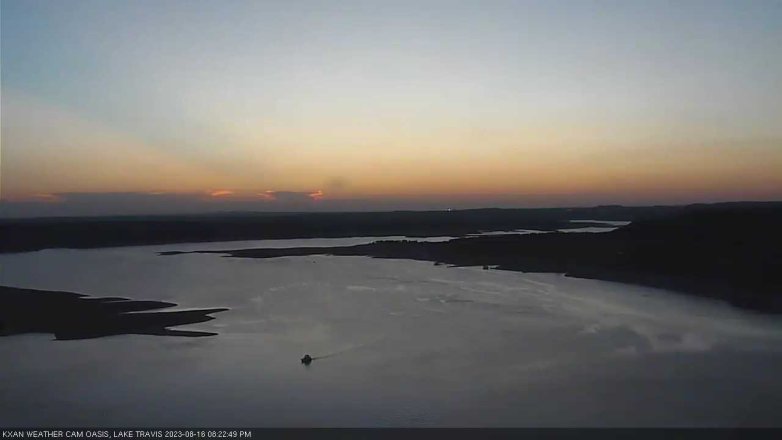 Lake Travis webcam, August 16, 2023 8:25 PM CT