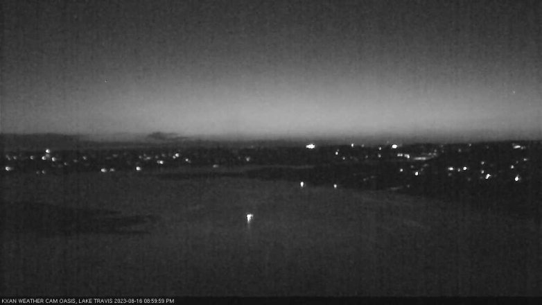 Lake Travis webcam, August 16, 2023 9:00 PM CT