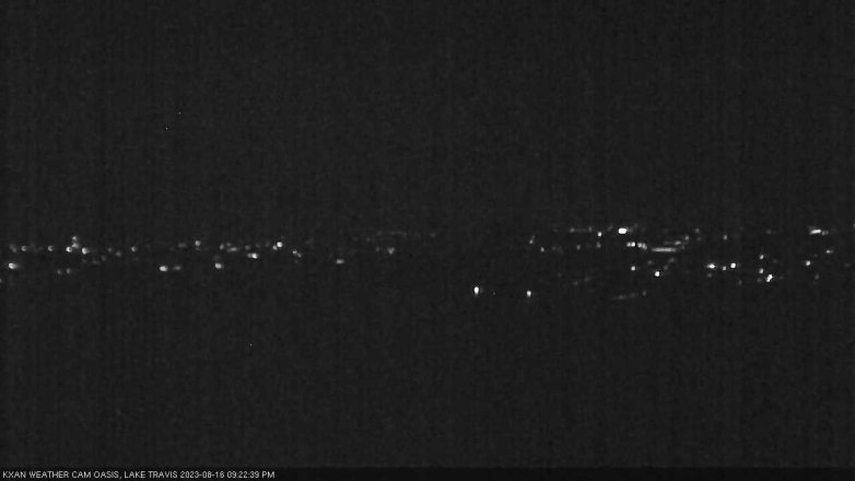 Lake Travis webcam, August 16, 2023 9:25 PM CT