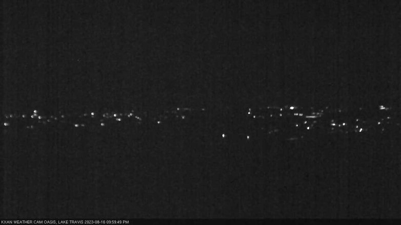 Lake Travis webcam, August 16, 2023 10:00 PM CT