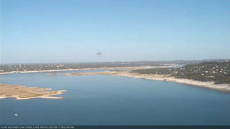 Lake Travis webcam, August 17, 2023 9:25 AM CT