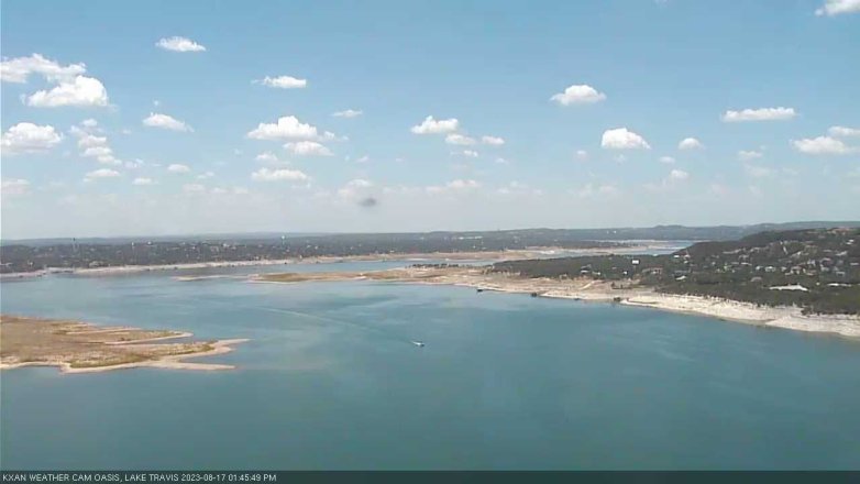 Lake Travis webcam, August 17, 2023 1:45 PM CT