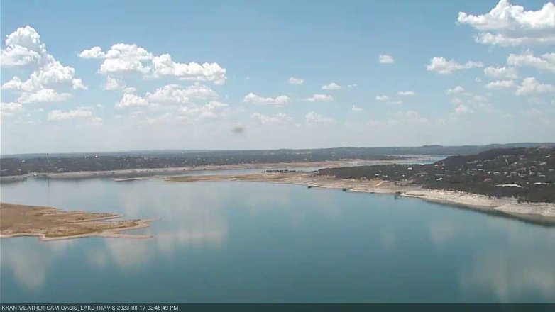 Lake Travis webcam, August 17, 2023 2:45 PM CT