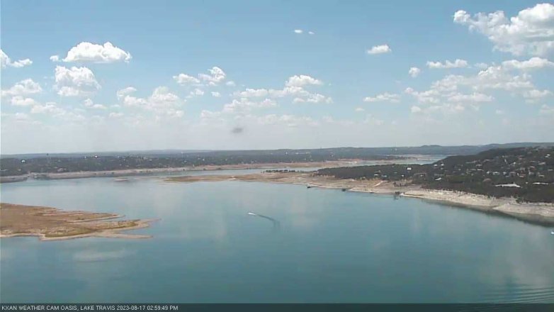 Lake Travis webcam, August 17, 2023 3:00 PM CT