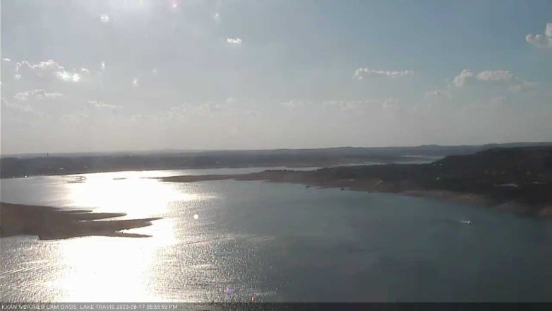 Lake Travis webcam, August 17, 2023 6:00 PM CT