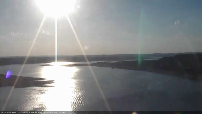 Lake Travis webcam, August 17, 2023 6:45 PM CT