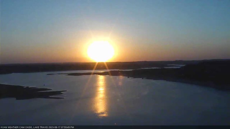 Lake Travis webcam, August 17, 2023 8:00 PM CT